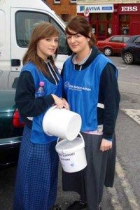 2010-2011 Transition Year : Rachel and Gemma Collect for Autism