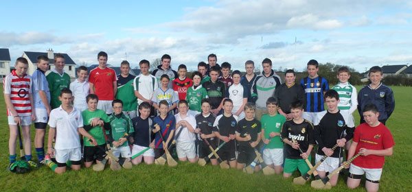 Limerick Senior Hurlers train Desmond College hurling team