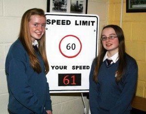 Desmond College students showing their exhibitions to past BT Young Scientist Competitors