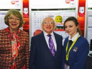 Aoife King from Desmond College selected to be interviewed by the President at the Young Scientist Competition