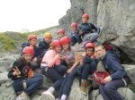 Rockclimbing Desmond College Students on their trip to the Burren