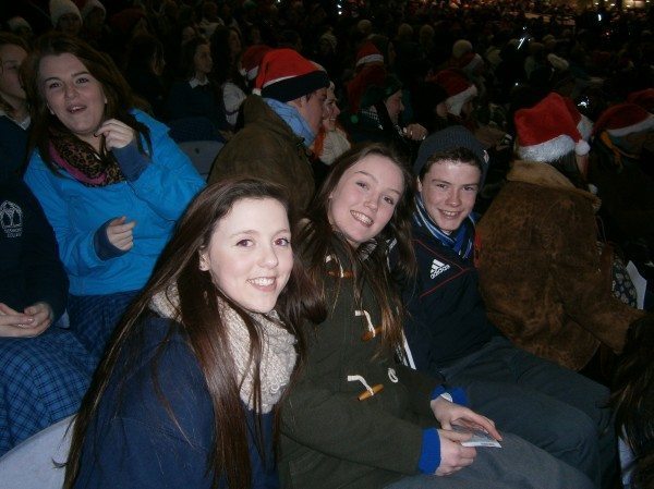 Students enjoying the performances at the 2014 All Ireland Talent Search Show Finals featuring the Draiocht, a trad band from Desmond College Newcastlewest Limerick