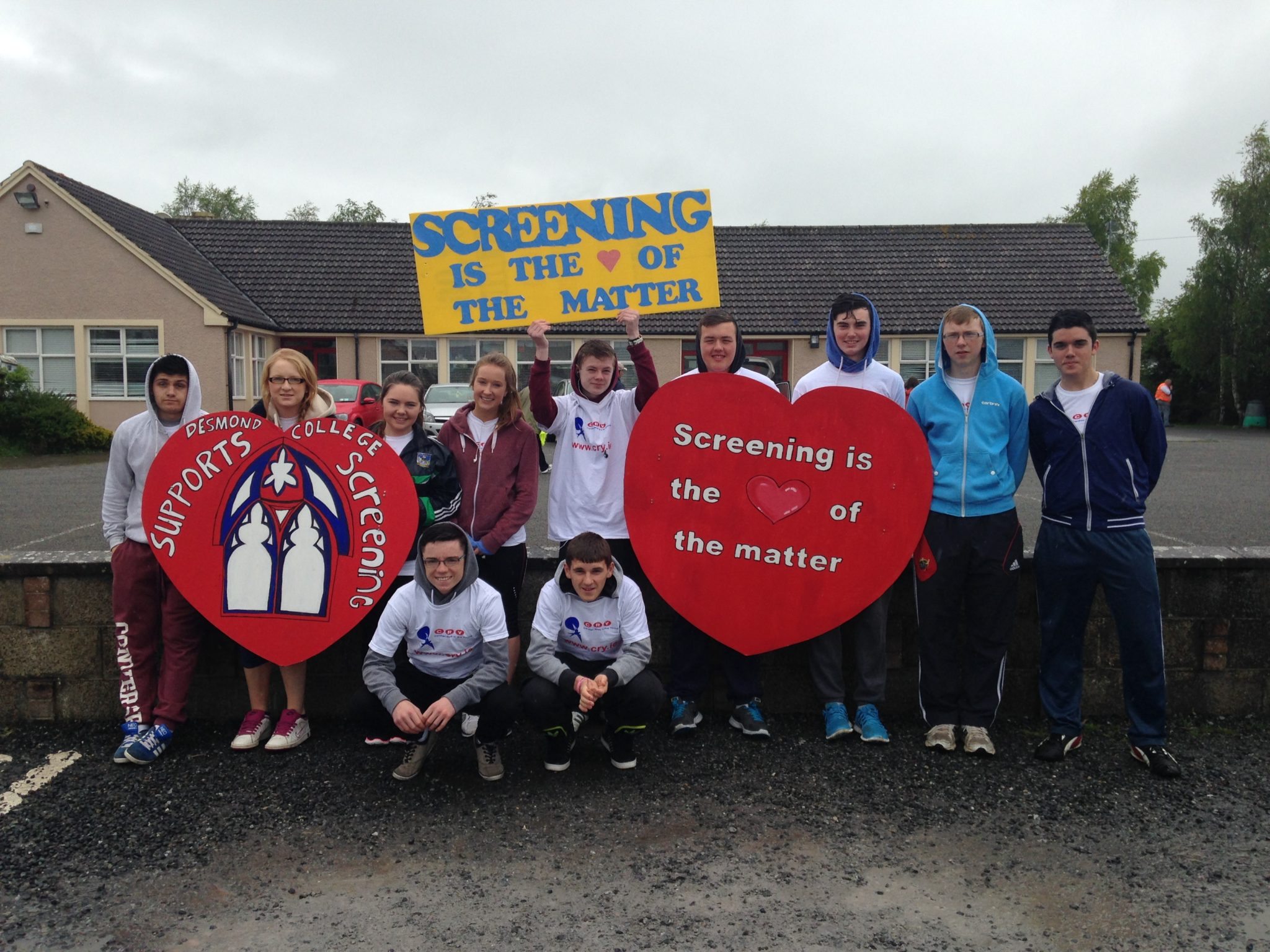 Desmond College Students ready to go! For the Newcastlwest CRY Walk/Run May 2014