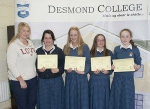 Desmond College Students Awards 2014 : 1st year and 2nd years