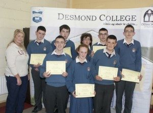 Desmond College Students Awards 2014 : 1st year and 2nd years