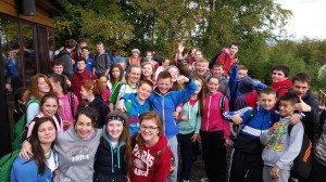 Transition Year and First Year Buddies on their Hike