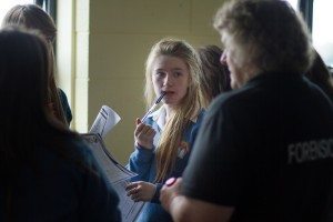Desmond College Students learning about Forensics at the Desmond College Forensic Science Day Oct 2014