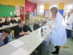 Desmond College Young Scientist Students Explaining Science Experiments to Ashford National School Students
