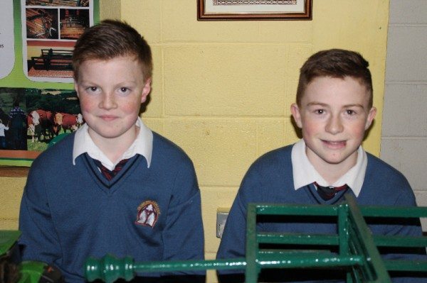 “Mooooove over Mammy!” Diarmuid O’Flynn & Jack Corkery, Desmond College, with their Young Scientist Project on Farm Safety.
