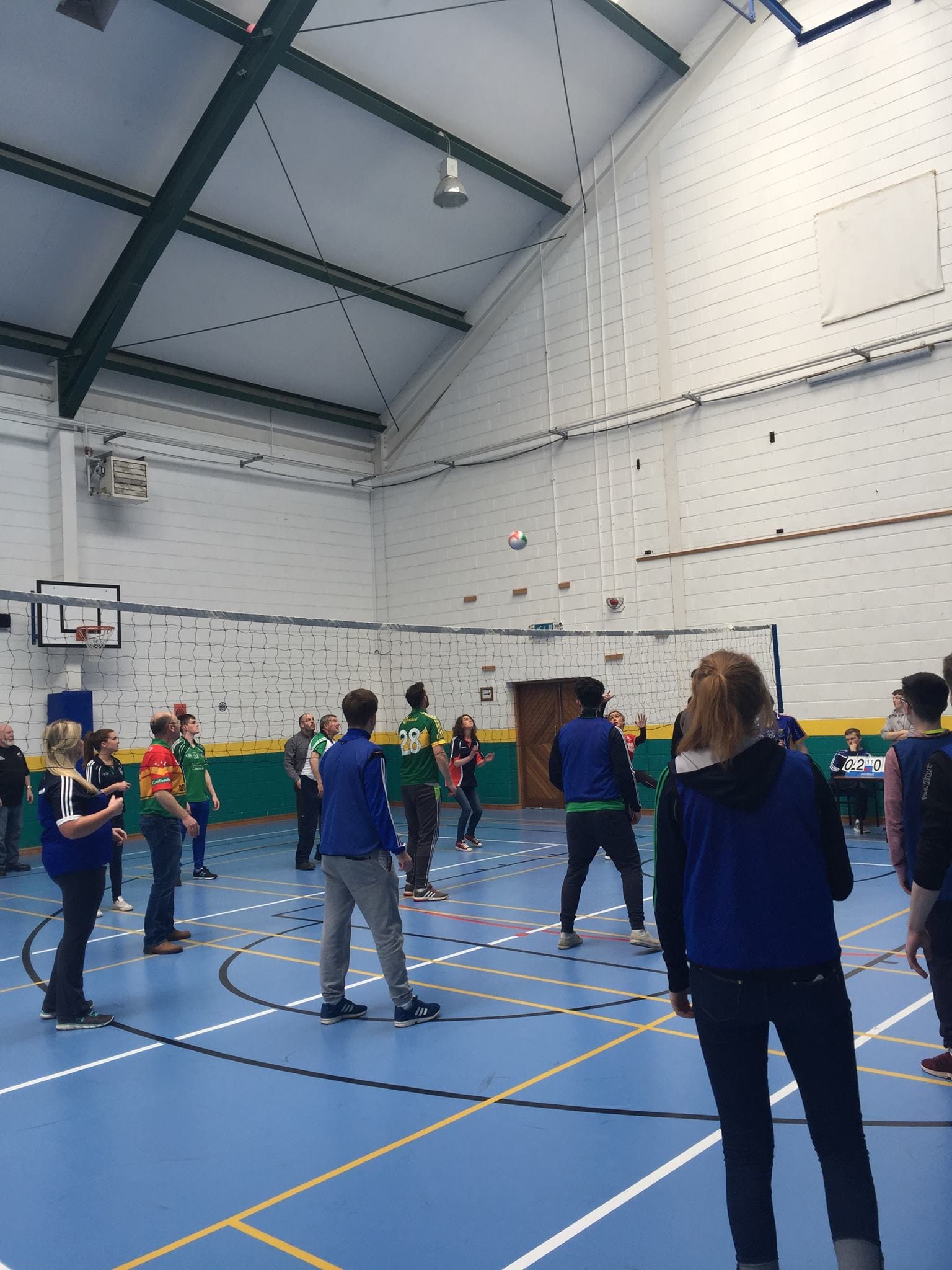 22nd April 2016: Teachers versus Students at the Desmond College Active Schools Week Volleyball Match